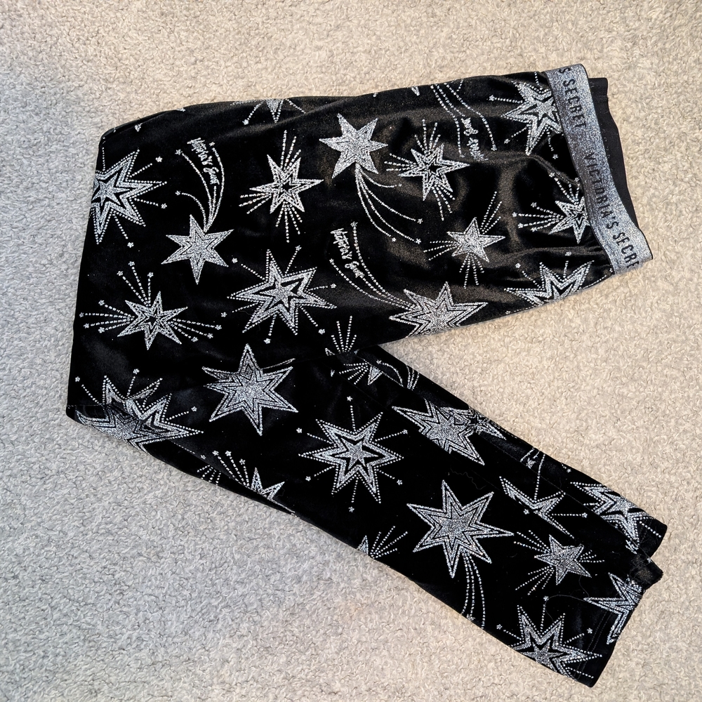 Victoria's Secret Black and White Star Leggings - Picture 5 of 7